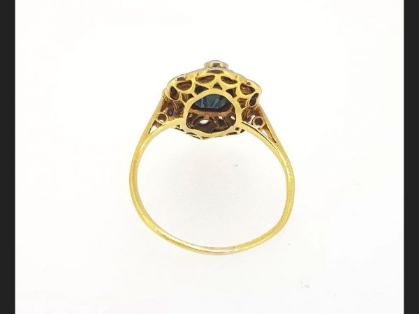 Vintage Sapphire and Diamond Ring in the Art Deco Style