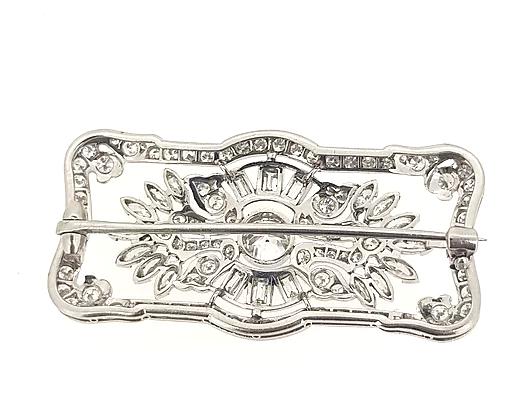 Art Deco Diamond Set Brooch, 2.00 carats, in Platinum