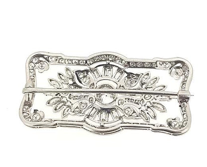 Art Deco Diamond Set Brooch, 2.00 carats, in Platinum