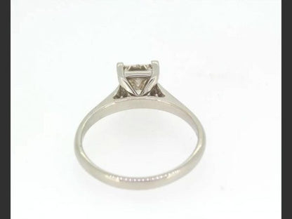 Square Cut Solitaire Diamond Ring, 1.01 carats, set in Platinum.