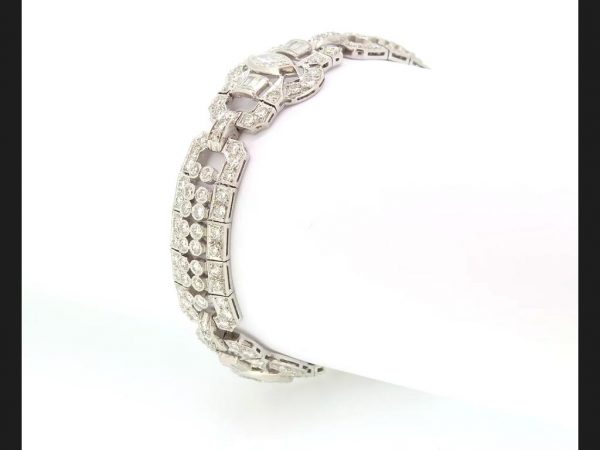 Art Deco diamond bracelet, circa 1930 Set in Platinum