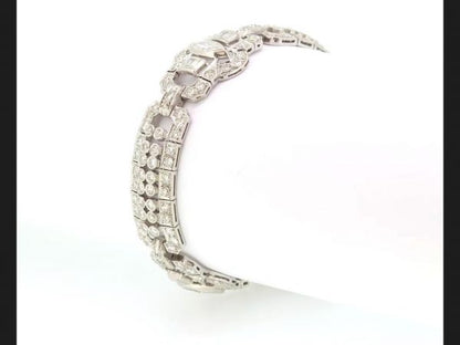 Art Deco diamond bracelet, circa 1930 Set in Platinum