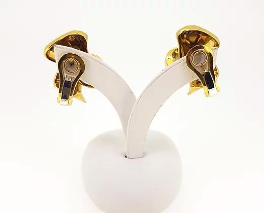 Italian 1.50ct Diamond Cluster Earrings set in 18ct Yellow Gold