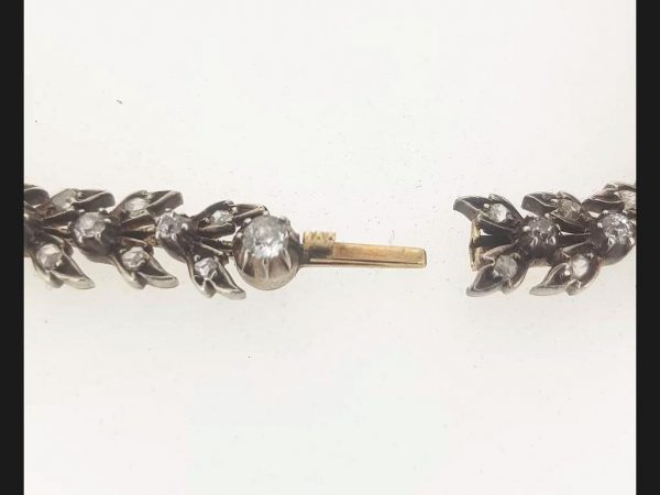 Victorian old-cut Diamond Bracelet, set in Silver and Gold