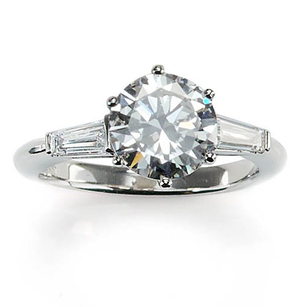 2.03 carat diamond engagement ring in platinum