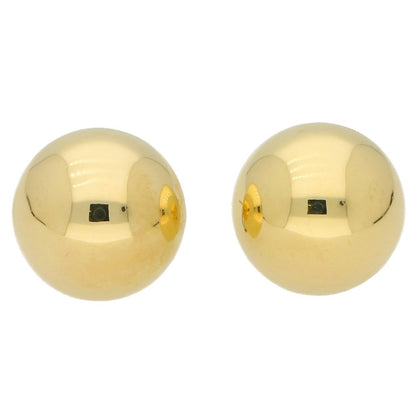 Large 14ct Yellow Gold Circular Dome Earrings