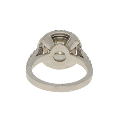 3.75ct Round Brilliant Diamond Halo Engagement Ring in Platinum