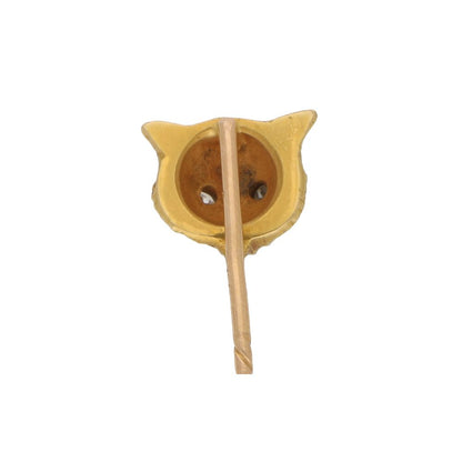 Owl Gold Stick Pin with Diamond Eyes