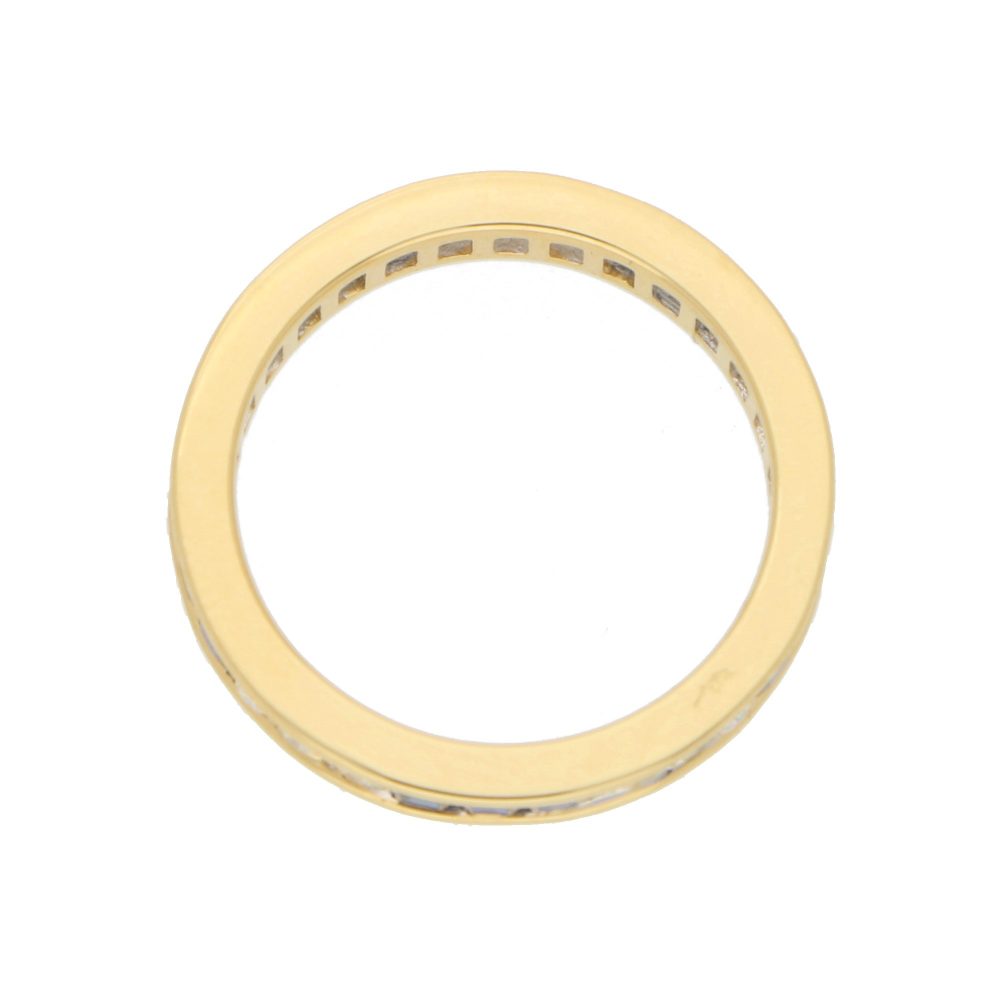 Sapphire and Diamond Full Eternity Ring in 18ct Yellow Gold