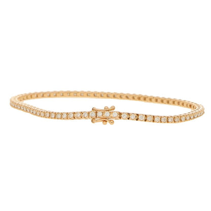 Diamond Line Tennis Bracelet in Rose Gold, 1.01 carats