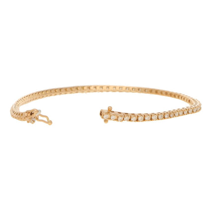 Diamond Line Tennis Bracelet in Rose Gold, 1.01 carats