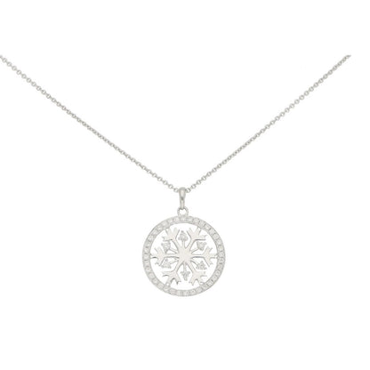 Diamond Snowflake Pendant Necklace, 0.34ct