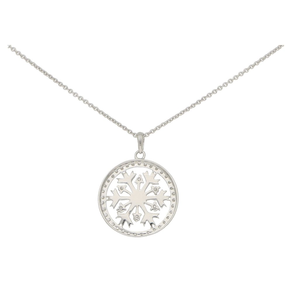 Diamond Snowflake Pendant Necklace, 0.34ct