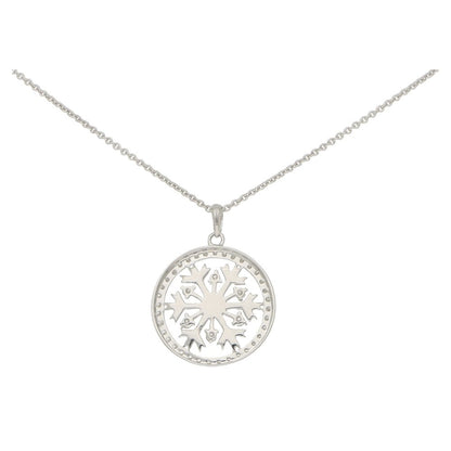 Diamond Snowflake Pendant Necklace, 0.34ct