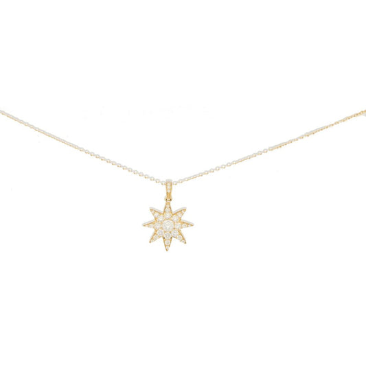 Diamond Set Star Pendant Necklace, 0.60ct