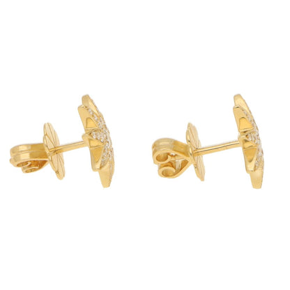 Diamond Star Stud Earrings in 18ct Yellow Gold, 0.68 carats