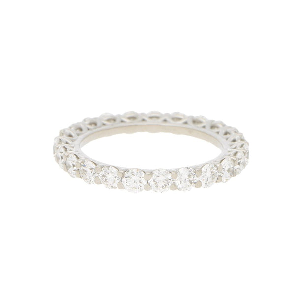 Full diamond eternity ring in platinum.