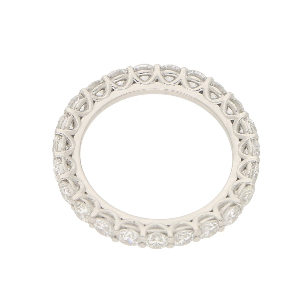 D-Coloured Full Diamond Eternity Ring In Platinum
