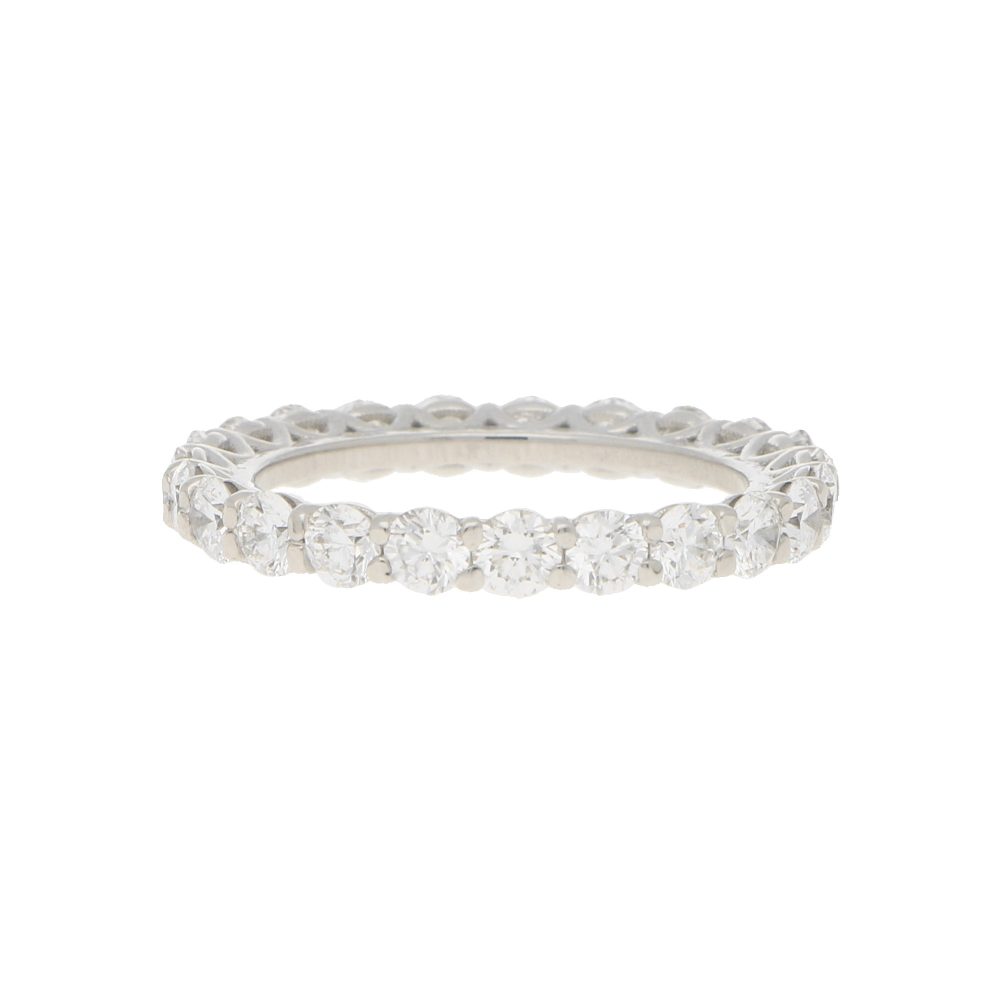 D-Coloured Full Diamond Eternity Ring In Platinum