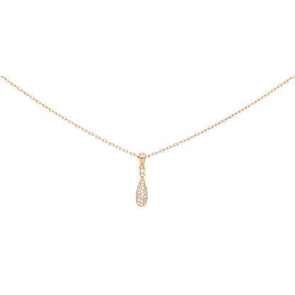 Diamond Drop Pendant Necklace in 18ct Rose Gold