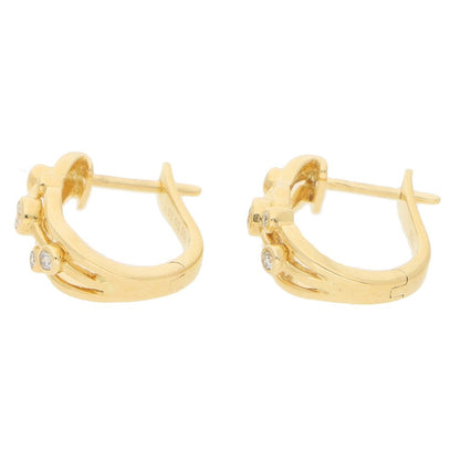 Diamond Bubble Huggy Hoop Earrings in 18ct Yellow Gold