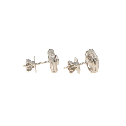 Diamond and Ruby Cluster Target Stud Earrings