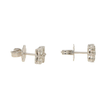 1.22ct Diamond Blossom Cluster Stud Earrings in 18ct White Gold