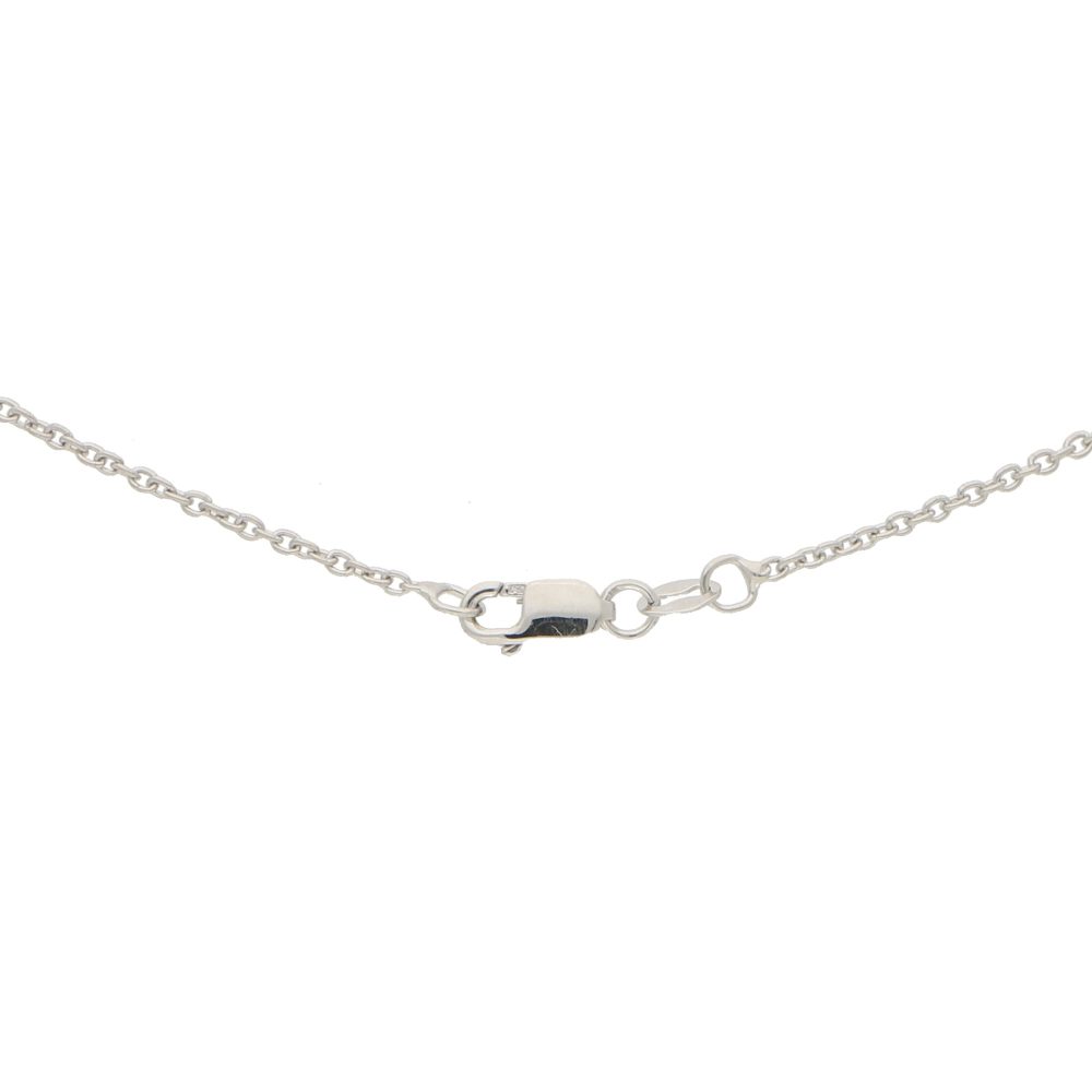 Diamond Halo Cluster Pendant in White Gold, 0.80 carat total