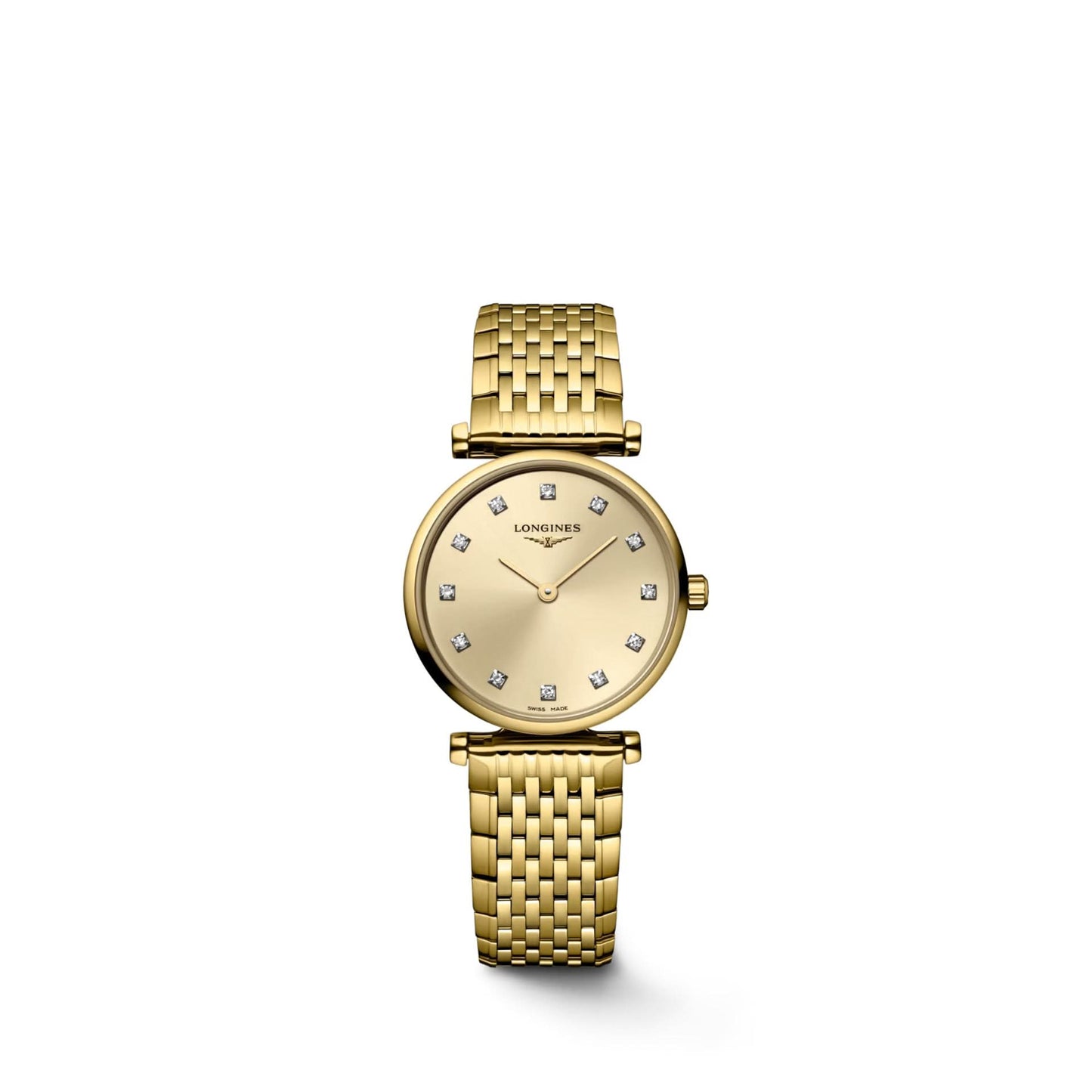 LA GRANDE CLASSIQUE DE LONGINES yellow gold wrist watch with diamond dial - L4.209.2.37.8