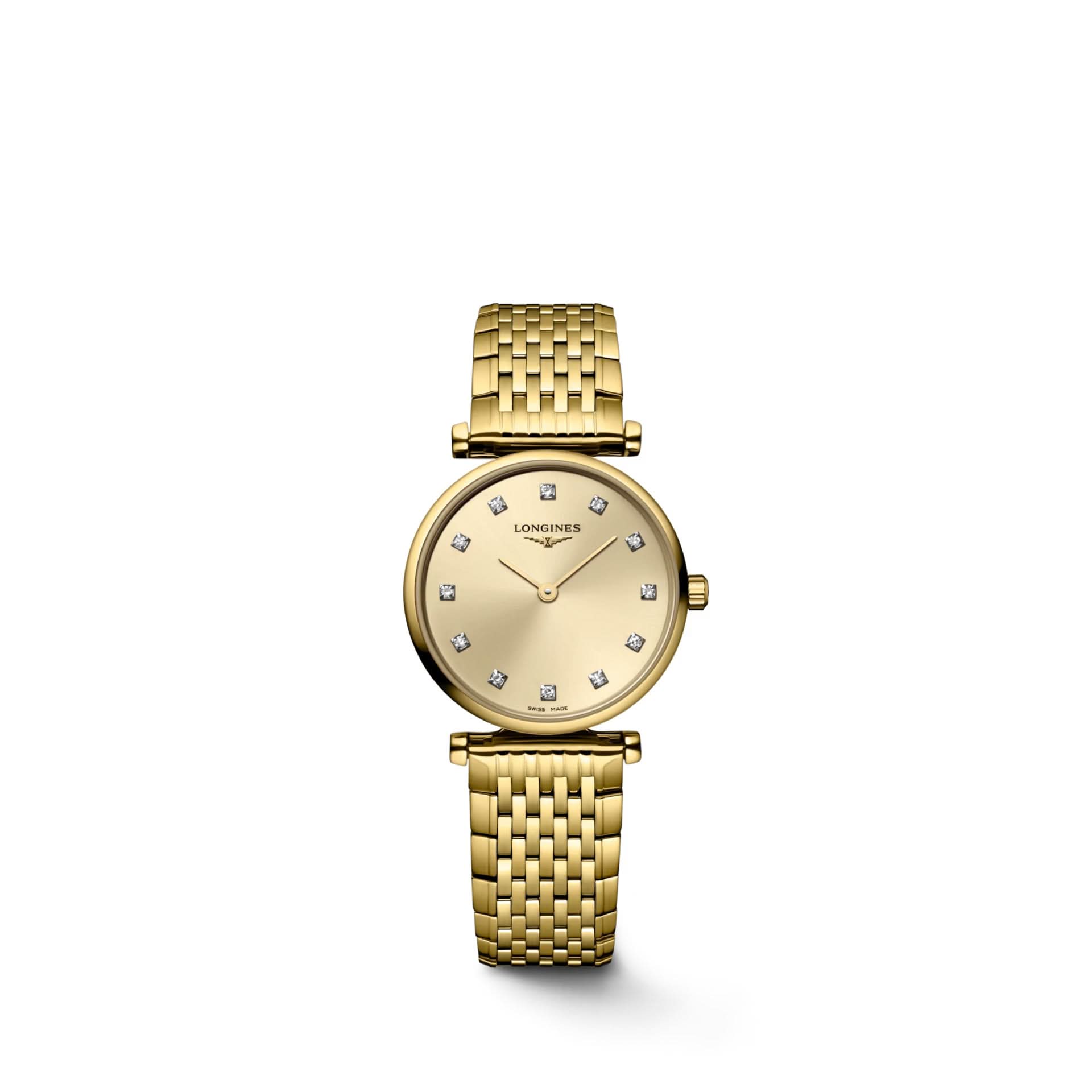 LA GRANDE CLASSIQUE DE LONGINES yellow gold wrist watch with diamond dial - L4.209.2.37.8