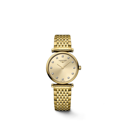 LA GRANDE CLASSIQUE DE LONGINES yellow gold wrist watch with diamond dial - L4.209.2.37.8