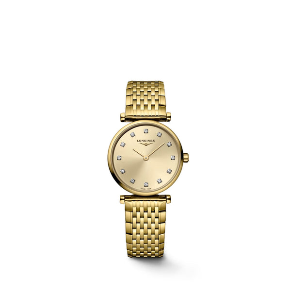 LA GRANDE CLASSIQUE DE LONGINES yellow gold wrist watch with diamond dial - L4.209.2.37.8