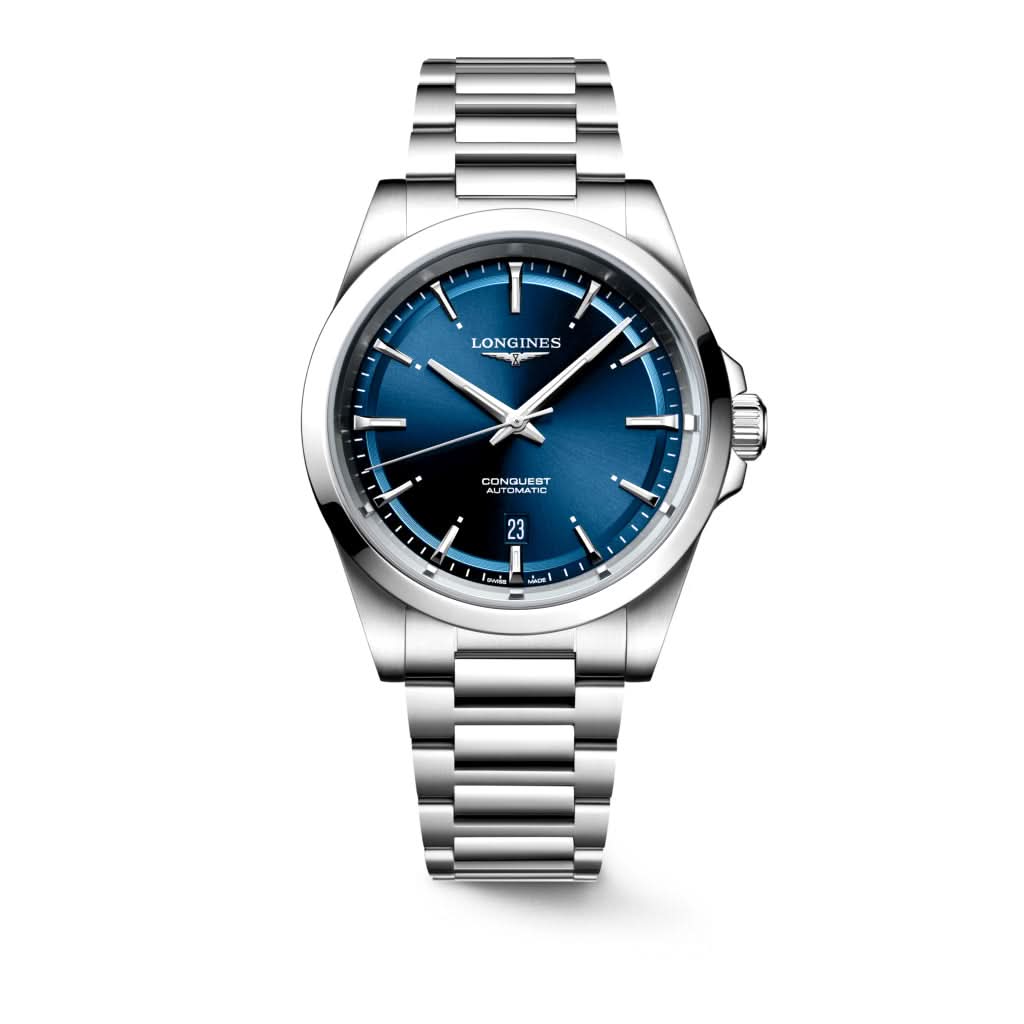 Longines CONQUEST Automatic Stainless Steel Watch with Blue Dial L3.830.4.92.6
