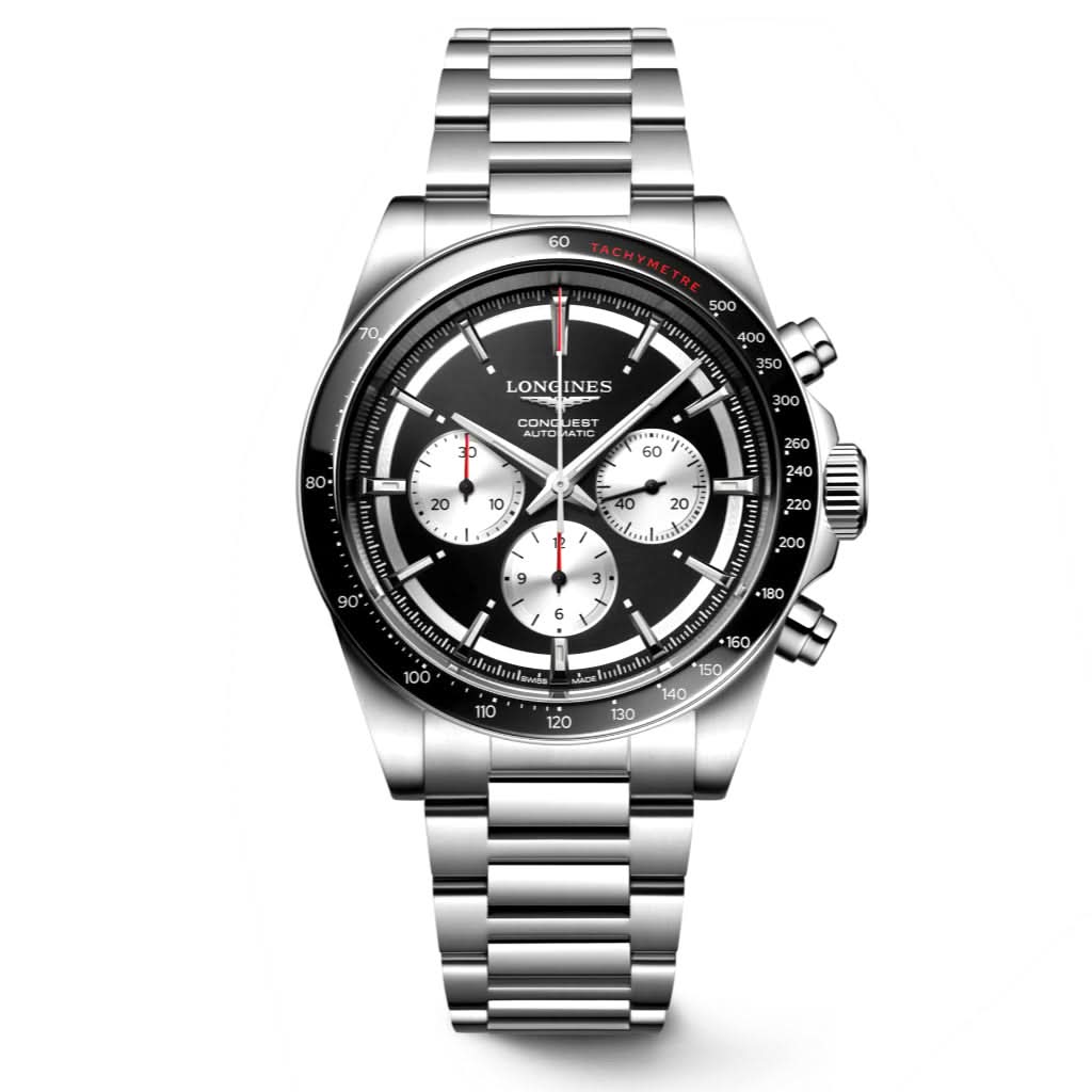 LONGINES CONQUEST CHRONOGRAPH Automatic Stainless Steel Black Dial Watch L38354526