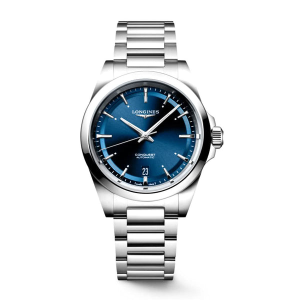 LONGINES CONQUEST stainless steel blue dial watch L37204926