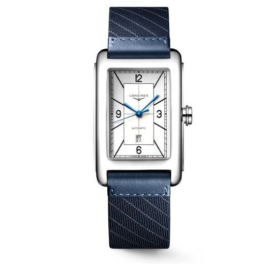 Longines DOLCEVITA Automatic Stainless Steel Watch on Blue Strap L5.757.4.73.8