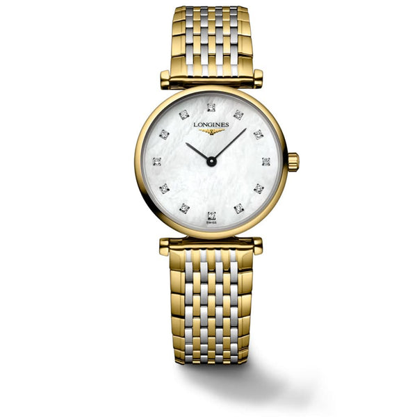 LA GRANDE CLASSIQUE DE LONGINES L4.209.2.87.7 bicolour watch with a mother of pearl dial