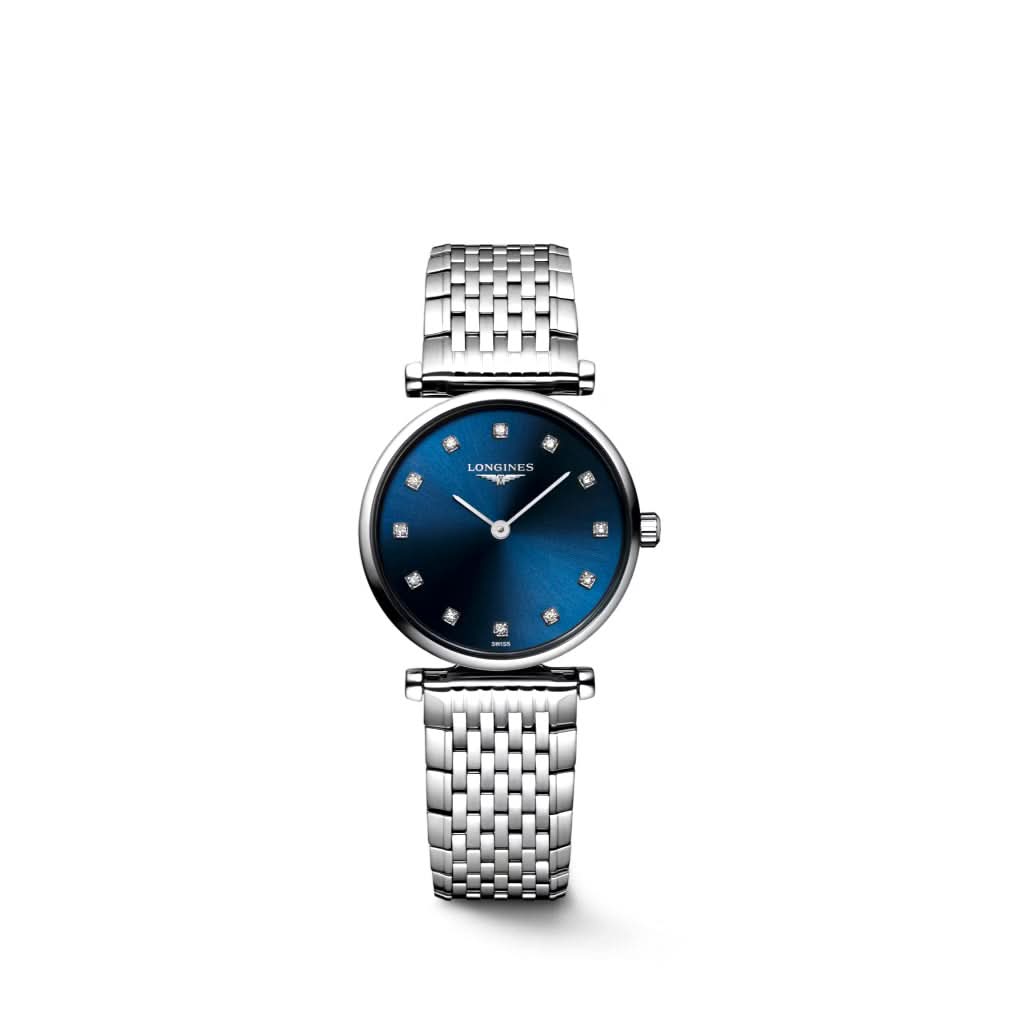 LA GRANDE CLASSIQUE DE LONGINES stainless steel watch with blue diamond dot dial L42094976