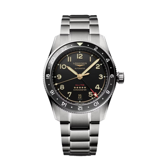 LONGINES SPIRIT ZULU TIME TITANIUM Watch with black dial and black bezel L38021536