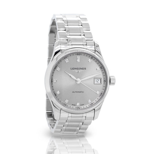 Longines Master Collection Steel Ladies Automatic Watch L23574076 in stainless steel with a date window