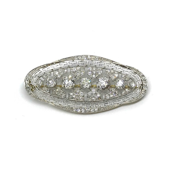 Antique Platinum Diamond Brooch