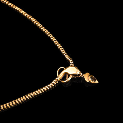 Victorian Antique Gold Snake Serpent Necklace with Diamond Pearl and Blue Enamel, Circa 1860