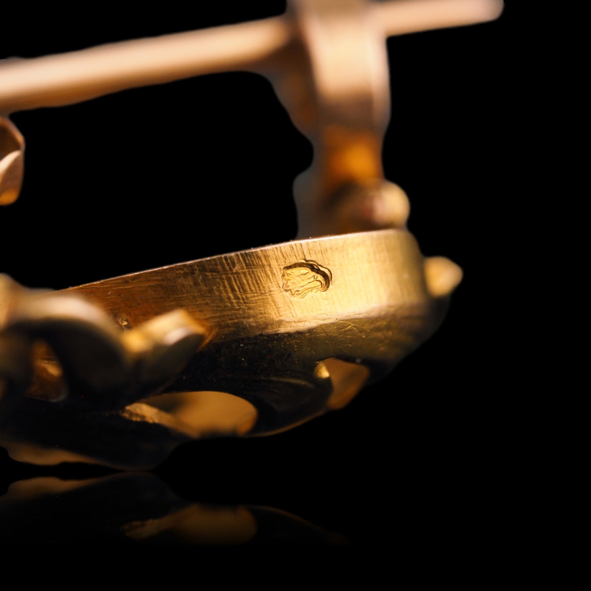 Antique French Diamond Set 18ct Gold Floral Acanthus Pendant Necklace Brooch