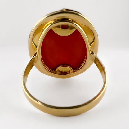 Vintage Large Coral Statement Cocktail Ring