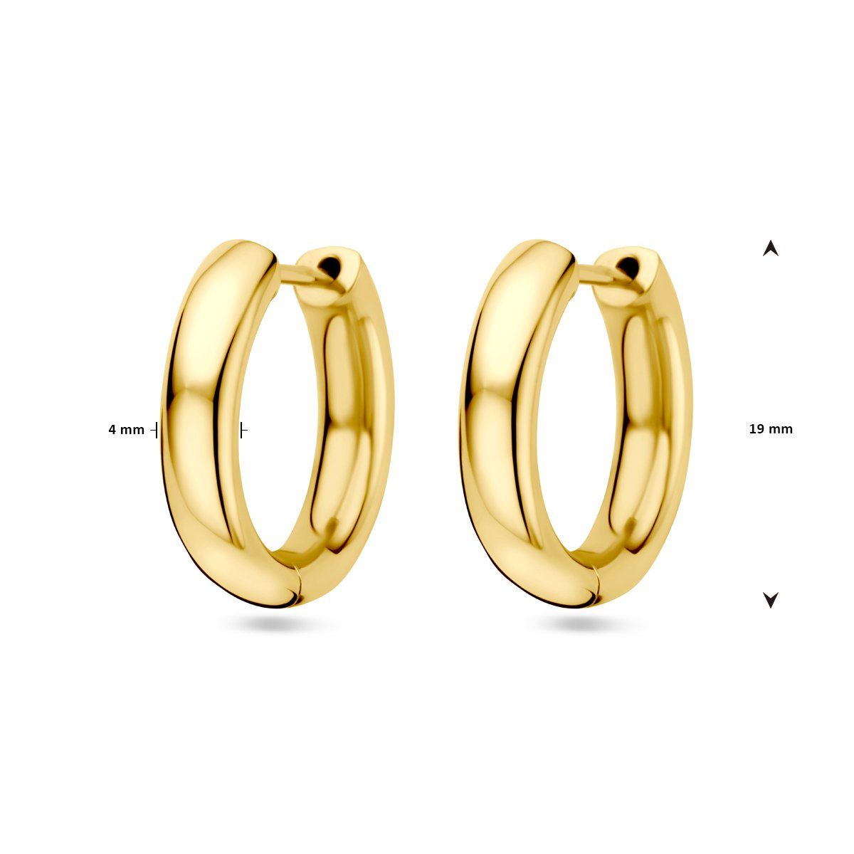 14ct Yellow Gold Creole Hoop Earrings