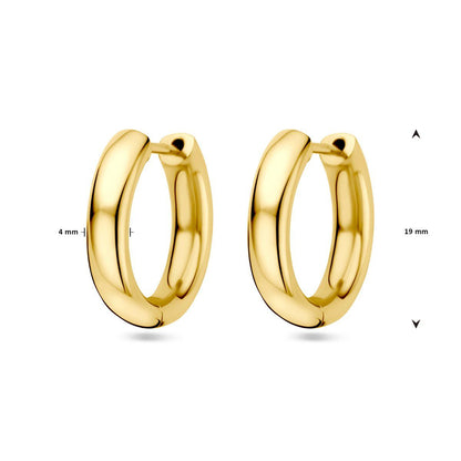 14ct Yellow Gold Creole Hoop Earrings