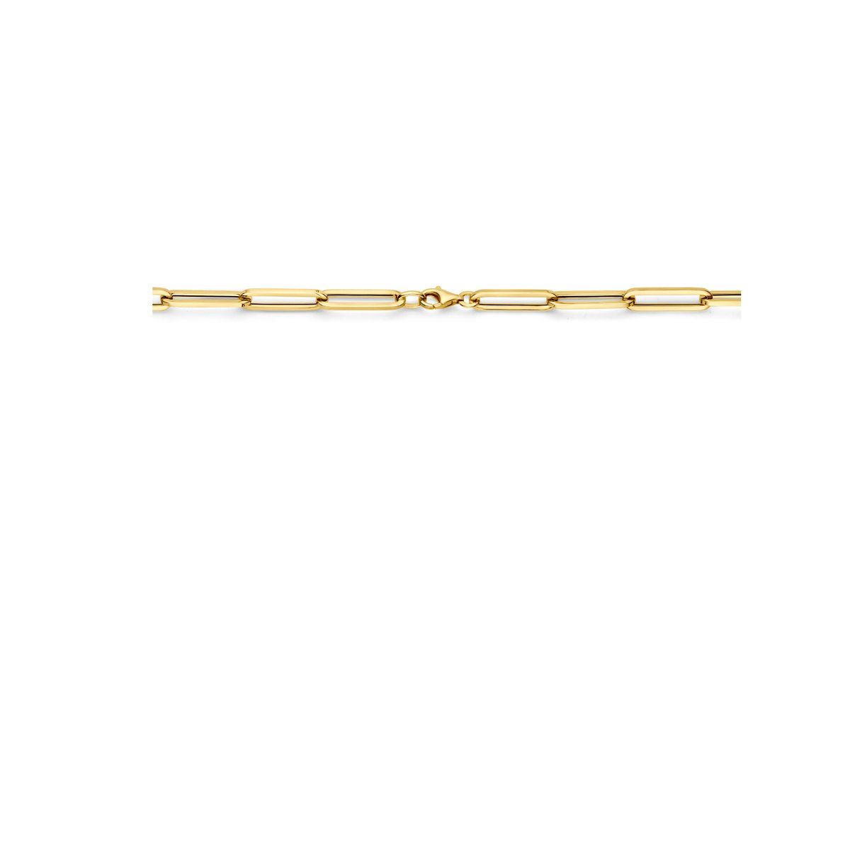 9ct Yellow Gold Paper Clip Link Chain Necklace
