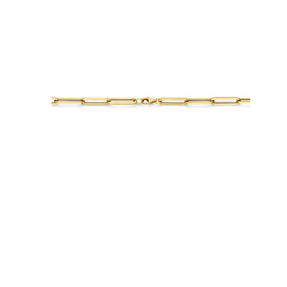 9ct Yellow Gold Paper Clip Link Chain Necklace