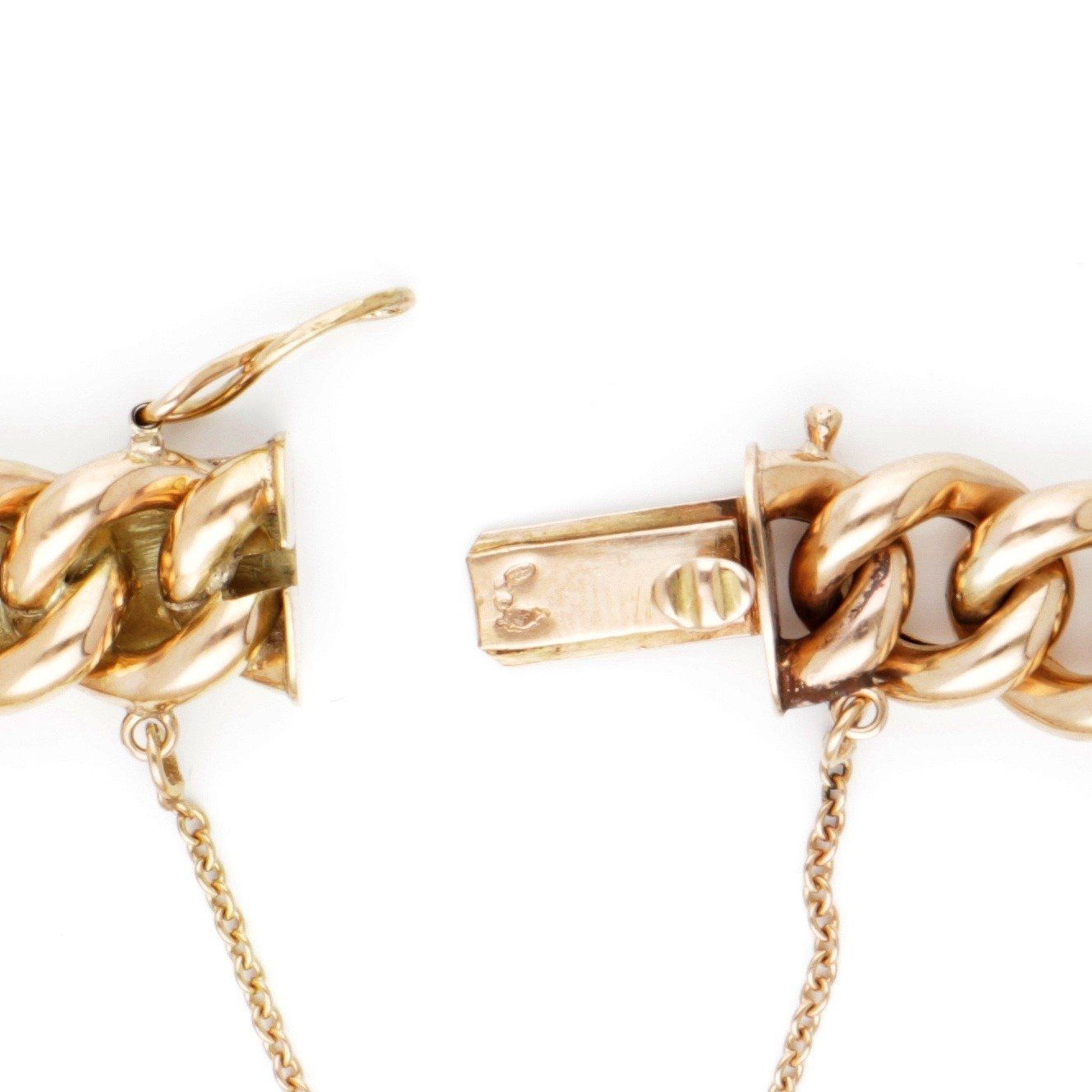 Vintage 14ct Yellow Gold Curb Link Bracelet