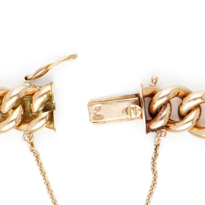 Vintage 14ct Yellow Gold Curb Link Bracelet